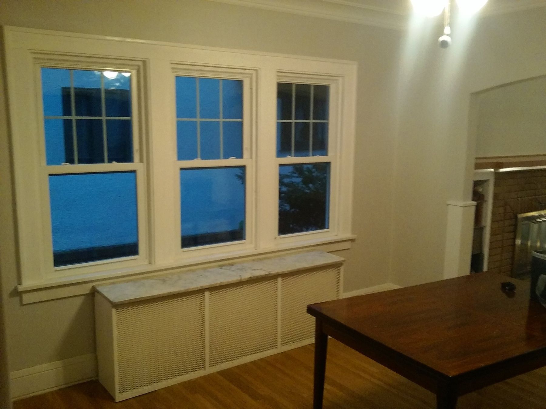 After: Dining room windows and window seat